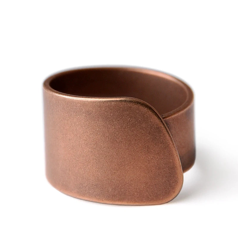 JP Juwelier -Gehämmerter handgefertigter Ring aus massivem Kupfer