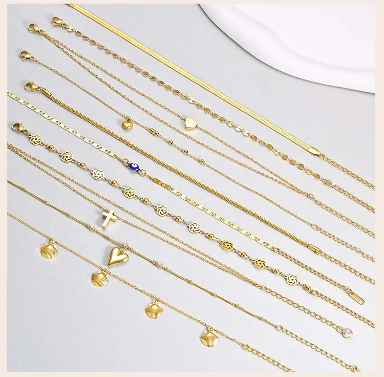 JP Juwelier - Fußkettchen Armband für Frauen,