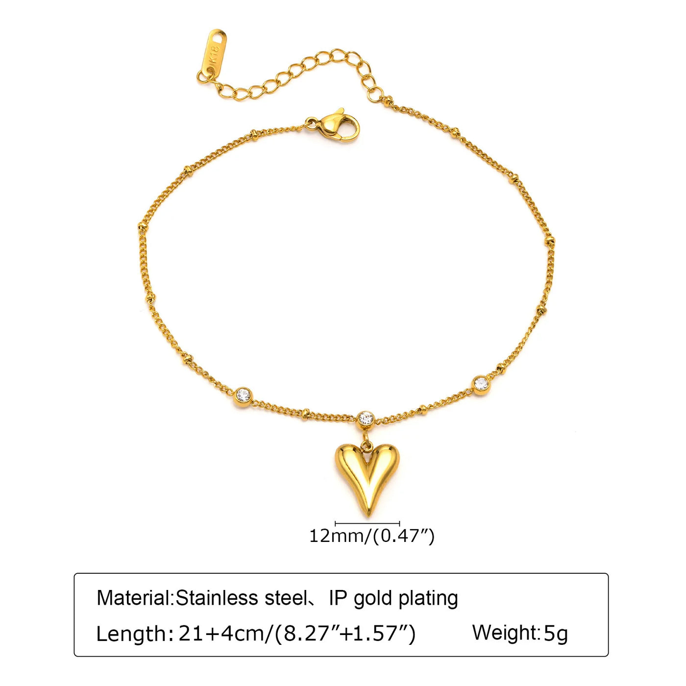 JP Juwelier - Fußkettchen Armband für Frauen,