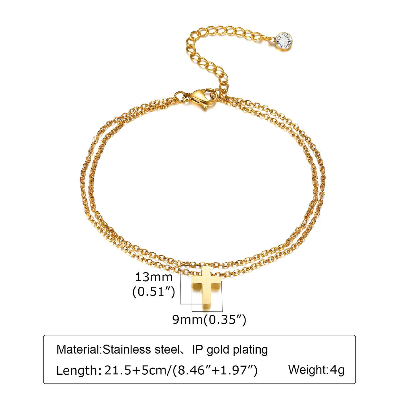 JP Juwelier - Fußkettchen Armband für Frauen,