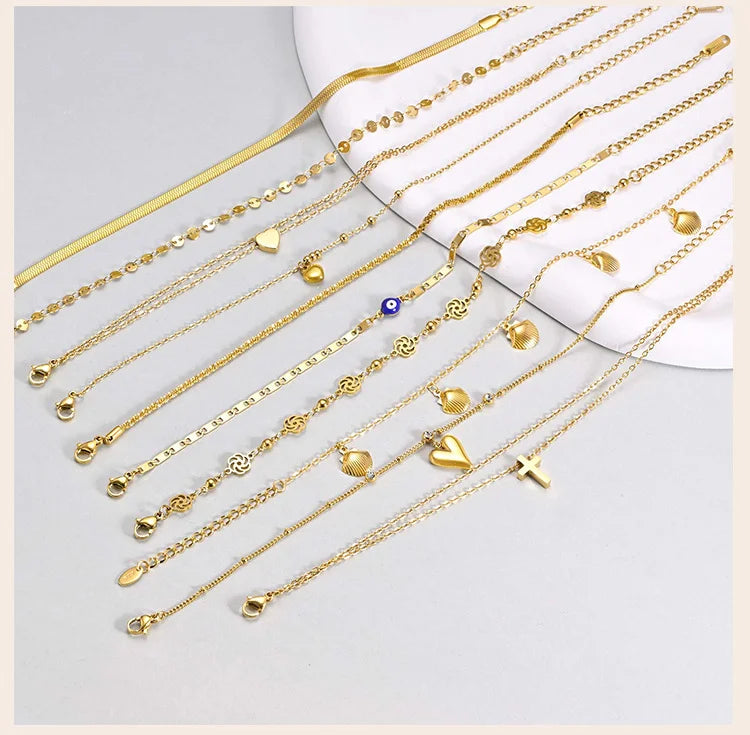 JP Juwelier - Fußkettchen Armband für Frauen,