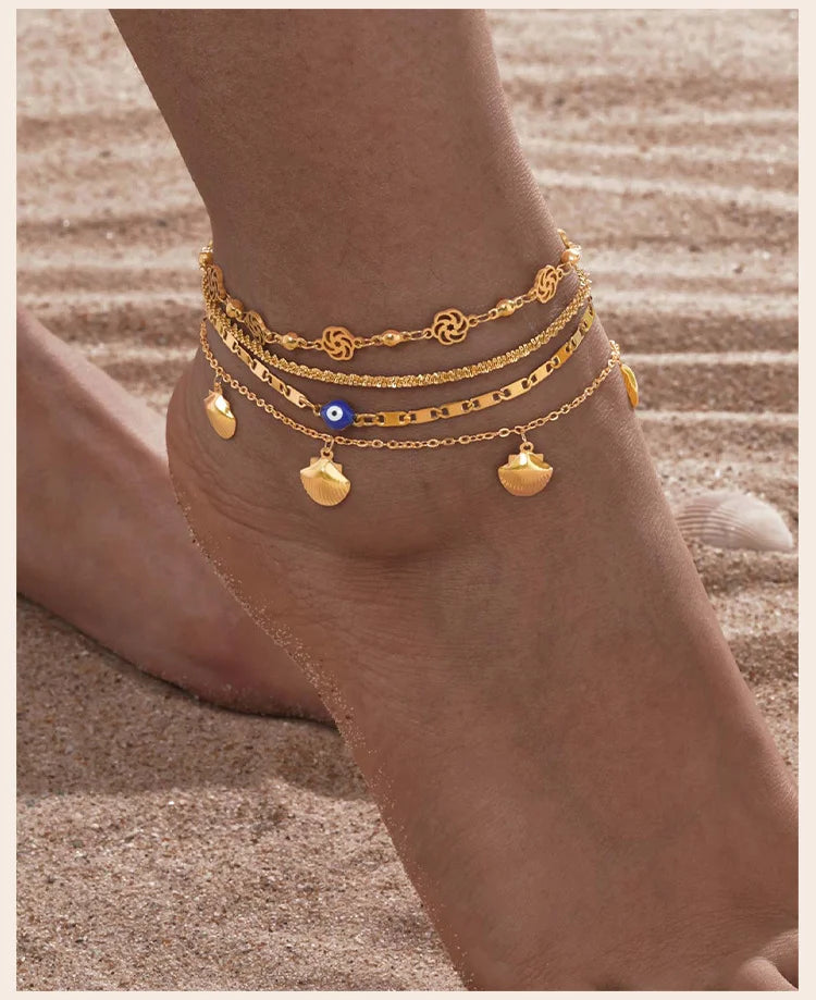 JP Juwelier - Fußkettchen Armband für Frauen,